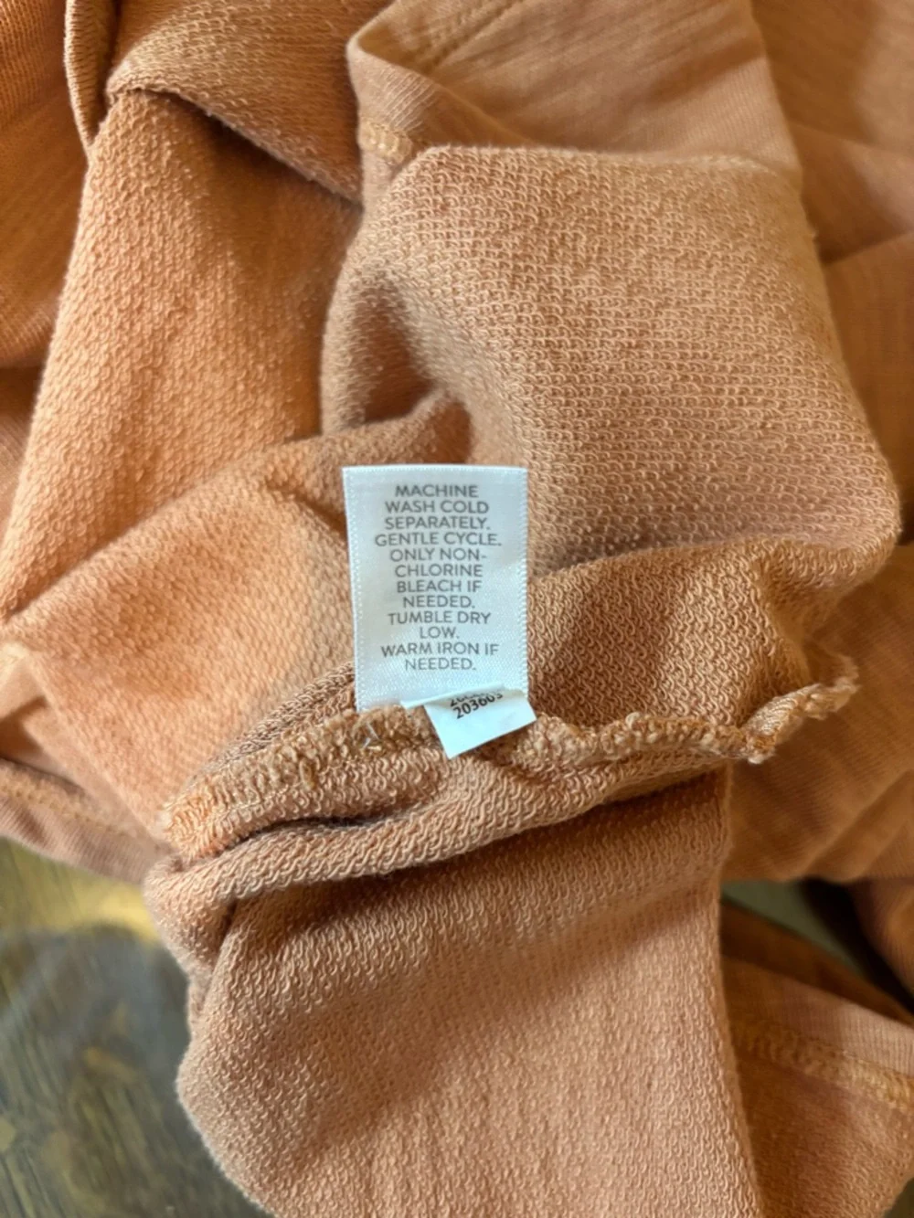 J. Jill Peach Relaxed Fit Long-Sleeve Pullover, peasant sleeves, XL, 100% cotton